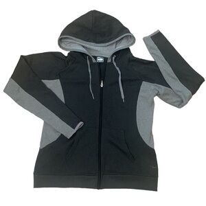 Fila Full Zip Black and Gray‎ Sweat Jacket Hoodie Size M